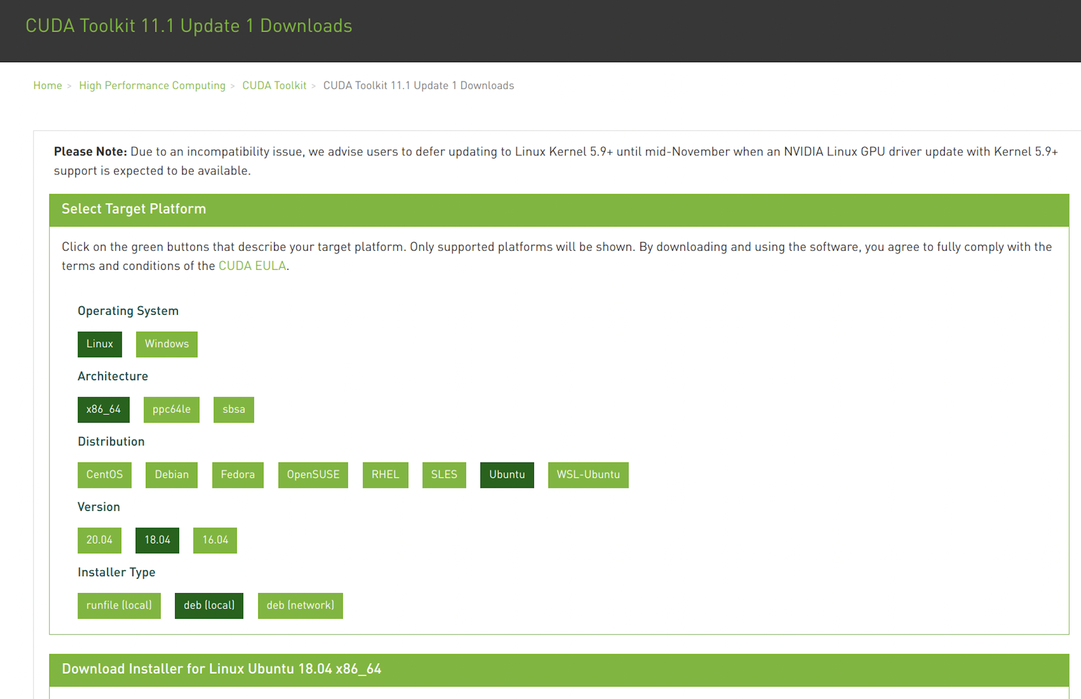 Download CUDA Toolkit for x86_64